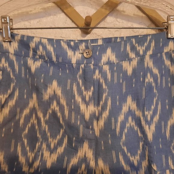 Chico's Linen Ikat Wide Leg Pants NWOT Chico's 1.5 10/12 - Picture 2 of 4